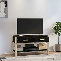 Avis Maison Chic Meuble TV scandinave - Banc TV pour salon Noir 82x38x45 cm Bois d'ingénierie -MN27506