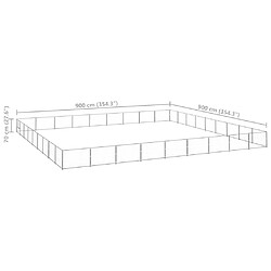 vidaXL Chenil Argenté 81 m² Acier pas cher