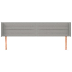 Avis Maison Chic Tête de lit scandinave avec oreilles,meuble de chambre Gris clair 183x16x78/88 cm Tissu -MN20792