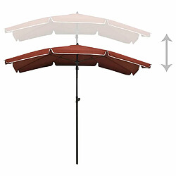 Acheter Maison Chic Parasol Jardin | Parasol de jardin avec mat 200x130 cm Terre cuite - GKD94516