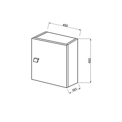 Avis Kiamami Valentina MEUBLE-HAUT CUBE 45CM AVEC PORTE ET TABLETTE CHÊNE BLANC | FACILE