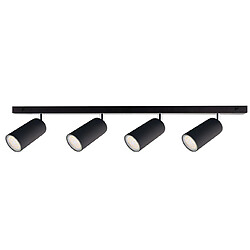 Lumière Barre de spots pour plafond Eye Noir, 60cm, 4x GU10