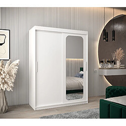 Abiks Meble Armoire PROMO T2 À Portes Coulissantes 200/150/62 2 Portes (Blanc/Blanc)