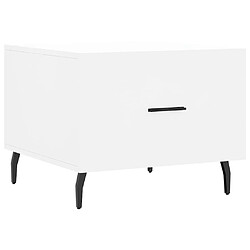 Maison Chic Table basse,Table Console Table d'appoint, Table pour salon blanc 50x50x40 cm bois d'ingénierie -MN85351