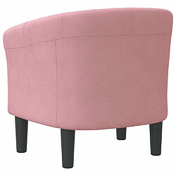 Maison Chic Fauteuil relax,Chaise pour salon cabriolet rose velours -MN53440 pas cher