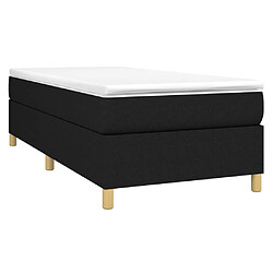 Avis Maison Chic Lit Adulte - Lit simple Lit à sommier tapissier avec matelas moelleux - Meuble de Chambre - Noir 100x200 cm Tissu -MN29943