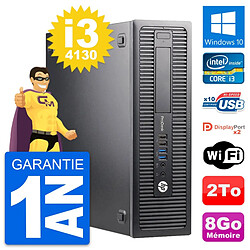 PC HP ProDesk 600 G1 SFF Intel i3-4130 RAM 8Go Disque Dur 2To Windows 10 Wifi - Occasion