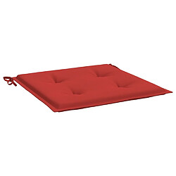 Avis Maison Chic Lot de 2 Coussins Confort,Coussins de chaise de jardin rouge 50x50x3cm tissu oxford -GKD68620