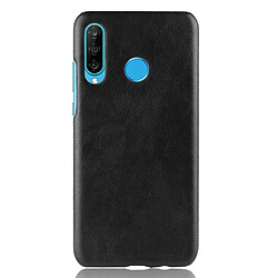 Wewoo Coque PC antichoc Litchi Texture PC + PU pour Huawei nova 4e noir