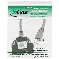 Avis Reproductrice port ISDN, InLine®, 1x RJ45 mâle à 2x RJ45 Bu, avec câble