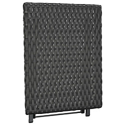 Acheter vidaXL Table pliable noir 45x35x32 cm résine tressée