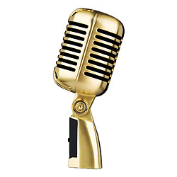 Microphone Vocal Dynamique Vintage Classique Pour Karaoké Sur Scène En Direct Or