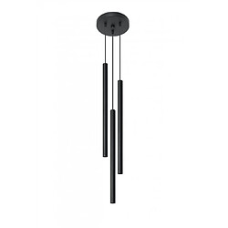 Luminaire Center Suspension Pastelo Acier Noir 3 ampoules 100cm