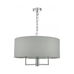 Luminaire Center Suspension Jamelia Chrome poli,gris 3 ampoules 18cm