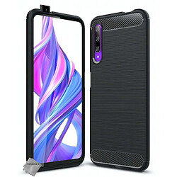 Htdmobiles Coque silicone gel carbone pour Huawei Honor 9X + film ecran - NOIR