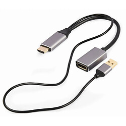 Adaptateur DisplayPort vers HDMI GEMBIRD A-HDMIM-DPF-02 Noir 4K Ultra HD