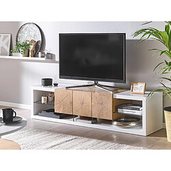 Beliani Meuble TV Blanc FULERTON