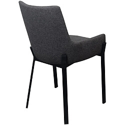 Avis vidaXL Chaises à manger lot de 2 gris foncé tissu