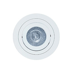 Inspired Downlight encastré pivotant 9,2 cm rond 1 x GU10 Max 50W blanc mat