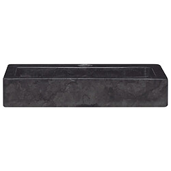 Avis vidaXL Lavabo mural noir 38x24x6,5 cm marbre