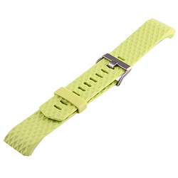 Wewoo Bracelet vert pour Fitbit Charger 2 Montre Diamond Texture TPU Bracelet, Longueur totale: 23cm