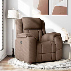 vidaXL Fauteuil inclinable Marron Tissu