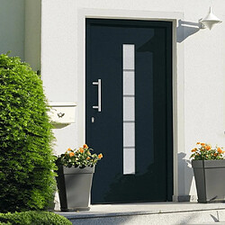 vidaXL Porte d'entrée Aluminium et PVC Anthracite 100x200 cm