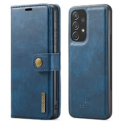 Etui en PU DG.MING magnétique avec support bleu pour votre Samsung Galaxy A73 5G