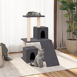 vidaXL Arbre à chat avec griffoirs en sisal Gris foncé 82 cm