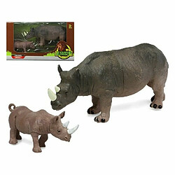 BigBuy Fun Set Animaux Sauvages Rhinocéros (2 pcs)