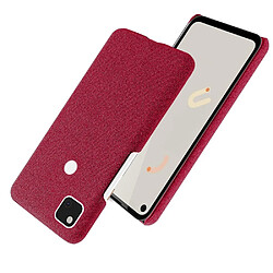 Coque en TPU tissu rigide rouge pour votre Google Pixel 4a