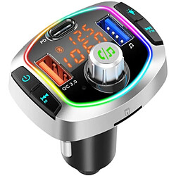 INF Transmetteur FM et chargeur de voiture avec LED