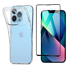 Xeptio Apple iPhone 13 PRO 5G coque coque transparente et pr otection écran full noir