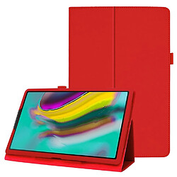 Etui en PU texture litchi avec support rouge pour votre Samsung Galaxy Tab A 10.1 (2019) SM-T515