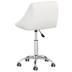 Acheter Helloshop26 Chaise fauteuil siège pivotante de bureau informatique étude similicuir blanc 02_0024085