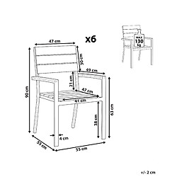 Avis Beliani Lot de 6 chaises COMO Bois d'ingénierie Gris