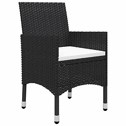 Acheter Maison Chic Ensemble de salle à manger de jardin 5 pcs,Table et chaises d'extérieur Noir -GKD621196