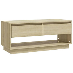 Maison Chic Meuble TV scandinave - Banc TV pour salon Chêne sonoma 102x41x44 cm Aggloméré -MN94086