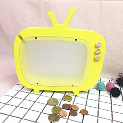 Wewoo Réservoir de rangement de télévision en bois Affichage de la chambre d'enfants Accessoires de photographie Jouets Jaune