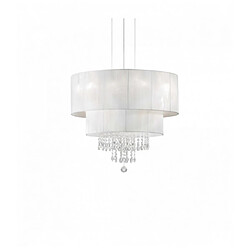 Ideal Lux Suspension Blanche en cristal OPERA 4 ampoules