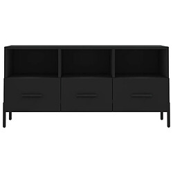 Acheter vidaXL Meuble TV noir 102x36x50 cm bois d'ingénierie