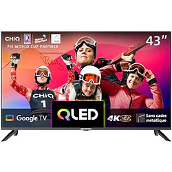 Chiq TV QLED 4K 108 cm U43QM8V Google TV, 4K, QLED