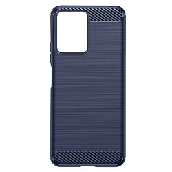 Avizar Coque pour Xiaomi Redmi Note 12 4G et 5G Renforcée Souple Carbone Brossé Bleu