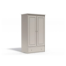 DECOPIN armoire penderie 2 portes & tiroir thio - lin uni