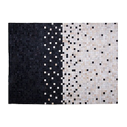 Acheter Beliani Tapis en cuir 160 x 230 cm noir et beige ERFELEK