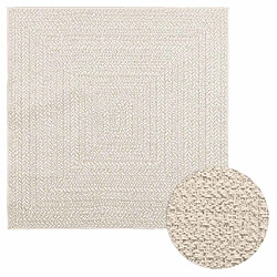 vidaXL Tapis ZIZUR crème 120x120 cm aspect de jute intérieur extérieur