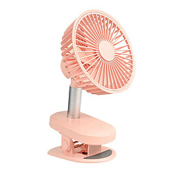 JJBRDZ - Ventilateur à Clip Alimenté Par USB Ventilateur Portable de 6 Pouces Petit Ventilateur à Flux d'Air Puissant à 3 Vitesses avec Clip Robuste Ventilateur à Clip Silencieux Rose