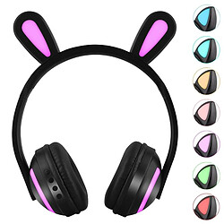 Yonis Casque Audio Bluetooth Oreilles De Chat Lumineux