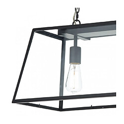 Avis Luminaire Center Suspension Academy noir mat et verre 3 ampoules