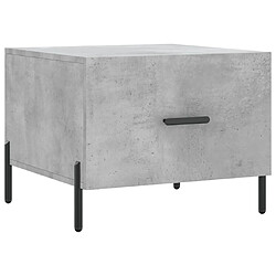 vidaXL Table basse gris béton 50x50x40 cm bois d'ingénierie